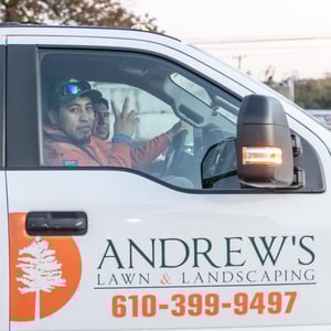 commercial landscape maintenance crew