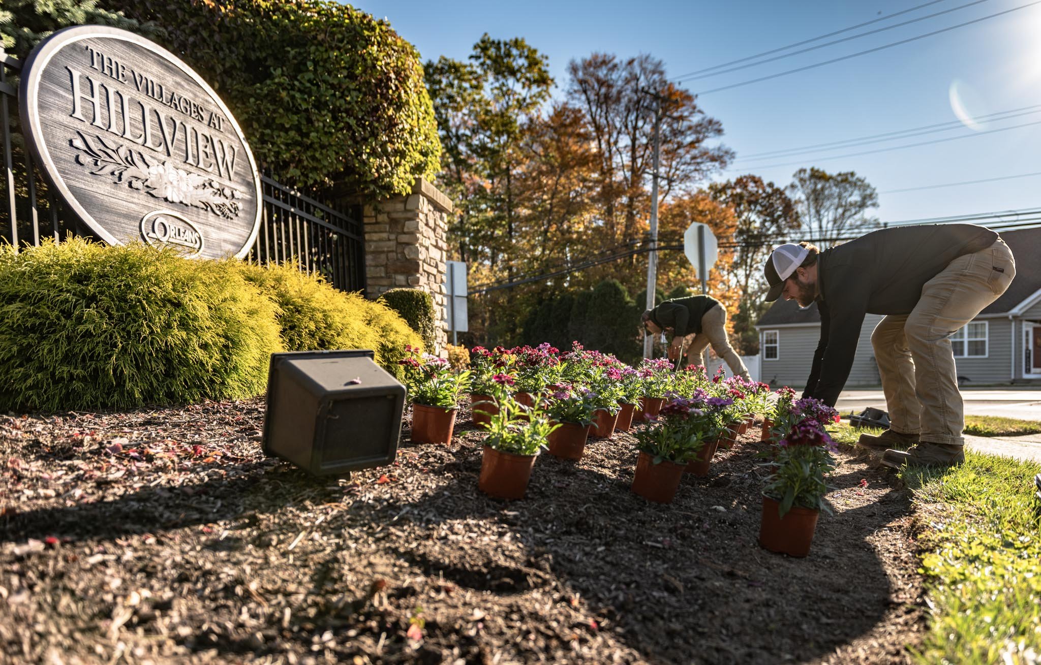 Andrews Lawn and Landscaping Enhancements Seasonal Planting Flowers Bed Design